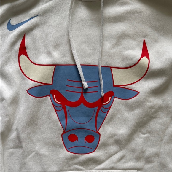 Nike Chicago Bulls Hoodie 2019 City Edition White Mens Size Large - Picture 4 of 5